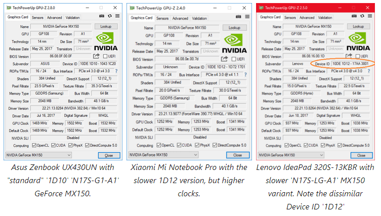 mx150 gpu